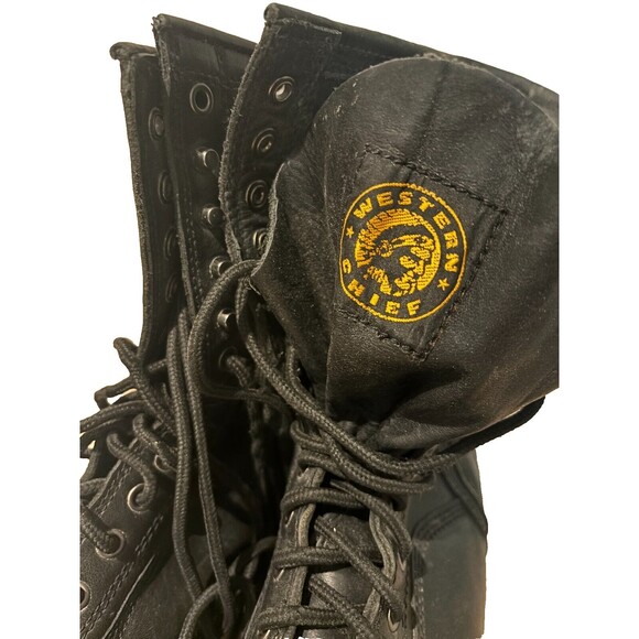 Western Chief Black Leather Work Boots - Men\'s 11 - Heavy Duty, Lace Up, Durable main image 7